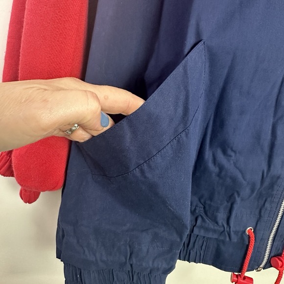 Vintage 90s Venezia Vitale Womens 18/20 Windbreaker Jacket Colorblock Hoodie NWT - Picture 9 of 14